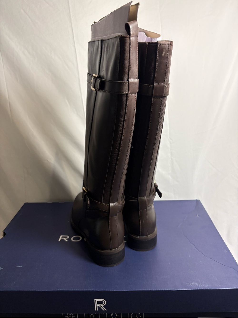 New Rockport Tall Leather Riding Boots - Brown size 10 - Picture 6 of 8